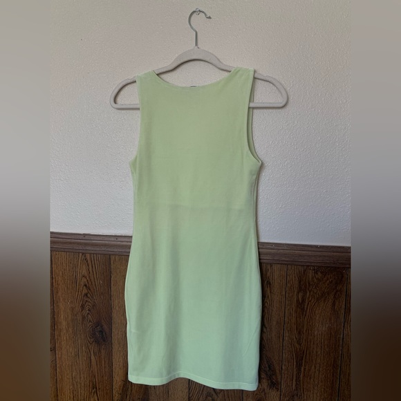 Green Velour Mini Dress - Picture 6 of 7